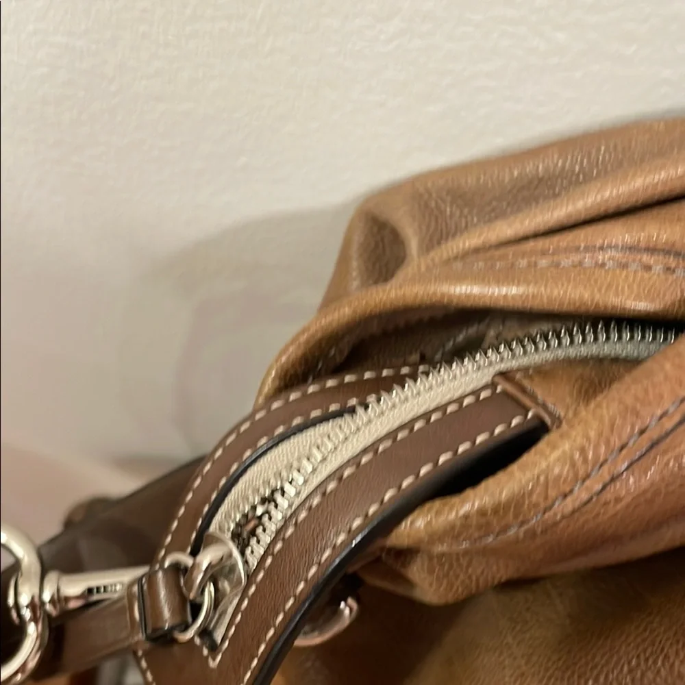 Coach Brown Leather Tote Bag - Picture 3 of 8